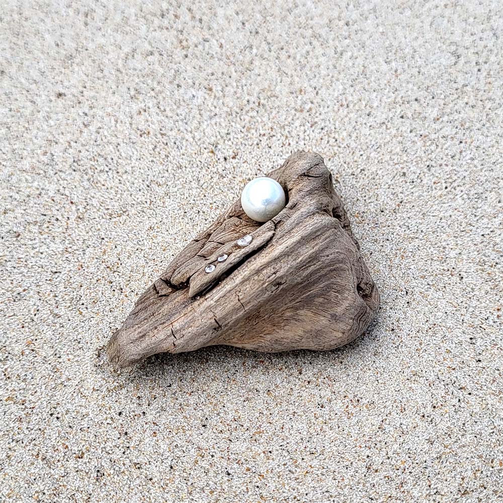 Pross SHELLORA – ajupuit, lihvitud merekarp, swarovski kristall - Image 3