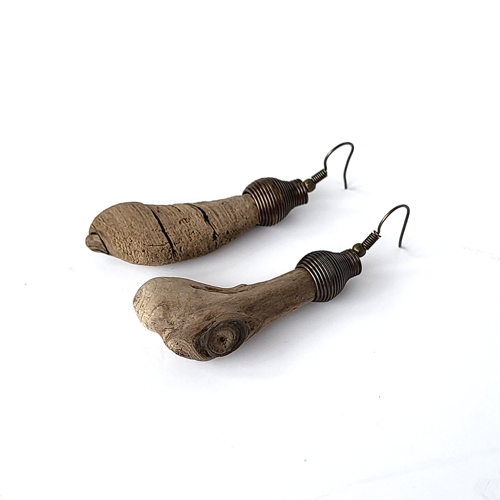 Kõrvarõngad SABI – ajupuit - Image 3